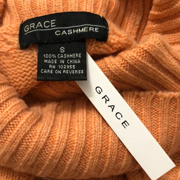 GRACE BEAUTIFUL 100% CASHMERE SWEATER SIZE S-M - Picture 8 of 9
